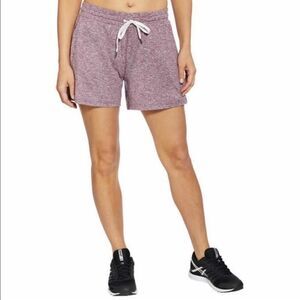 Pacific Trail Relaxed Athletic Shorts In Eggplant Heather Size Medium